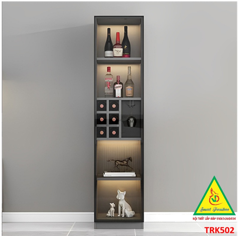 Tủ Rượu Trang Trí Phòng Khách Bằng Gỗ MDF Cánh Kính – Sang Trọng - Hiện Đại TRK502 - NỘI THẤT LẮP RÁP VIENDONGADV