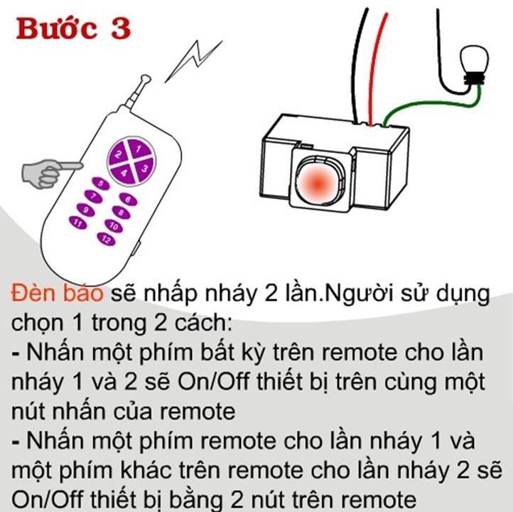 Công tắc điều khiển từ xa kết hợp hồng ngoại thông minh RI01 ( Tặng 02 nút kẹp giữ dây điện cố định )