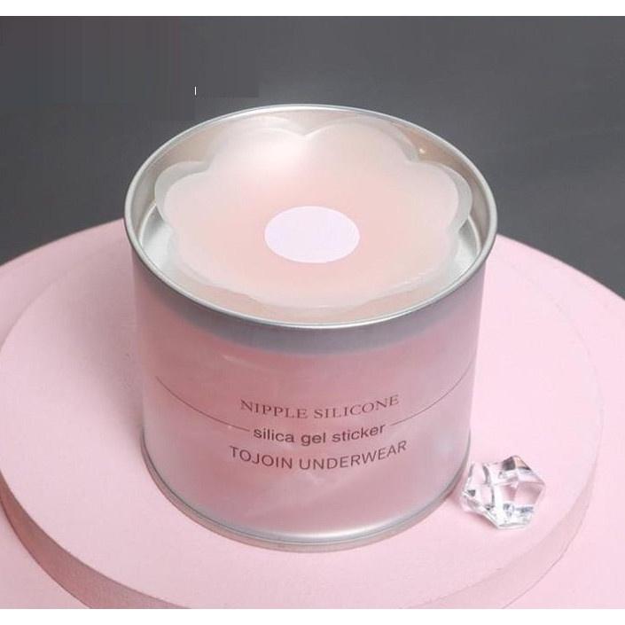 Miếng Dán Ngực Silicon, dán ti Hộp 5 cặp siêu dính tái sử dụng được nhiều lần mẫu Hot