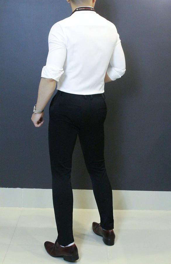 Quần Vải Nam Đen Chất Co Giãn 4 Chiều VINTAGE04