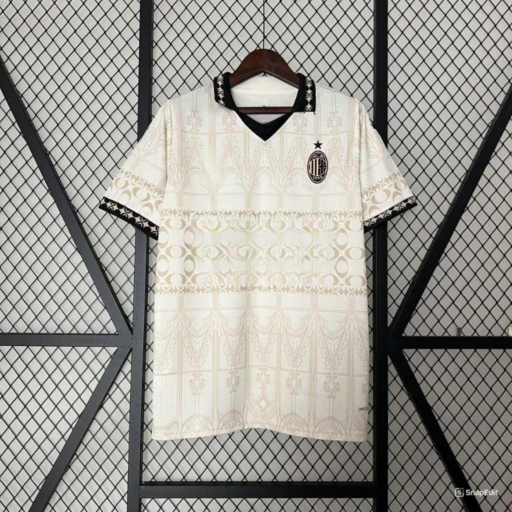 Áo Bóng Đá AC Milan 2023/2024 - Sân Nhà - Trắng bản cao cấp vải Cotton Polyester