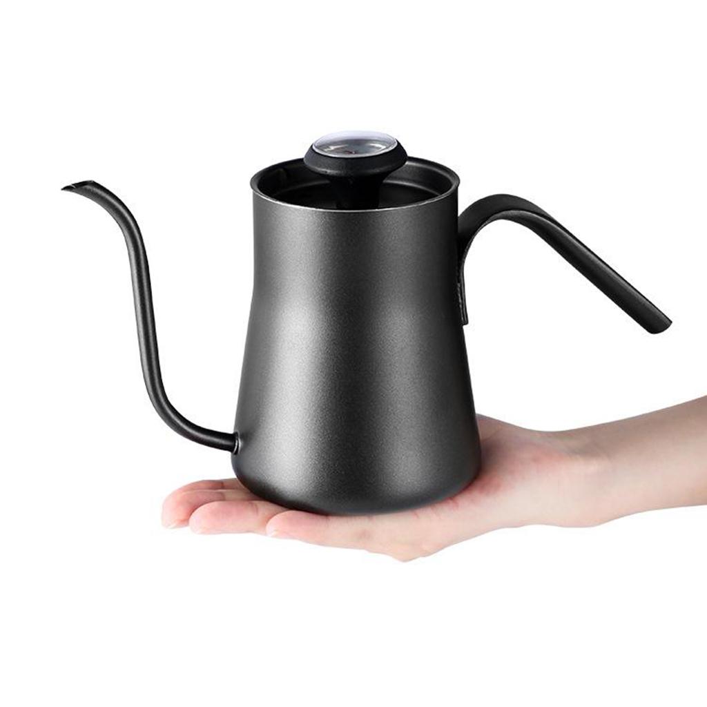 Gooseneck Stainless Steel Tea Kettle W/ Thermometer Pour Over Coffee Kettle