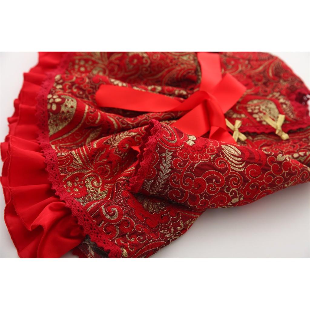 Váy đầm công chúa đỏ Tết bé gái