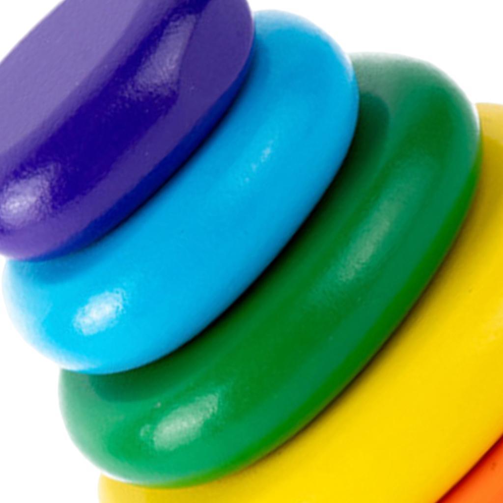 Wood Stacking Blocks Balancing Stone for Boy and Girl Fine Motor Skill Toy 6pcs