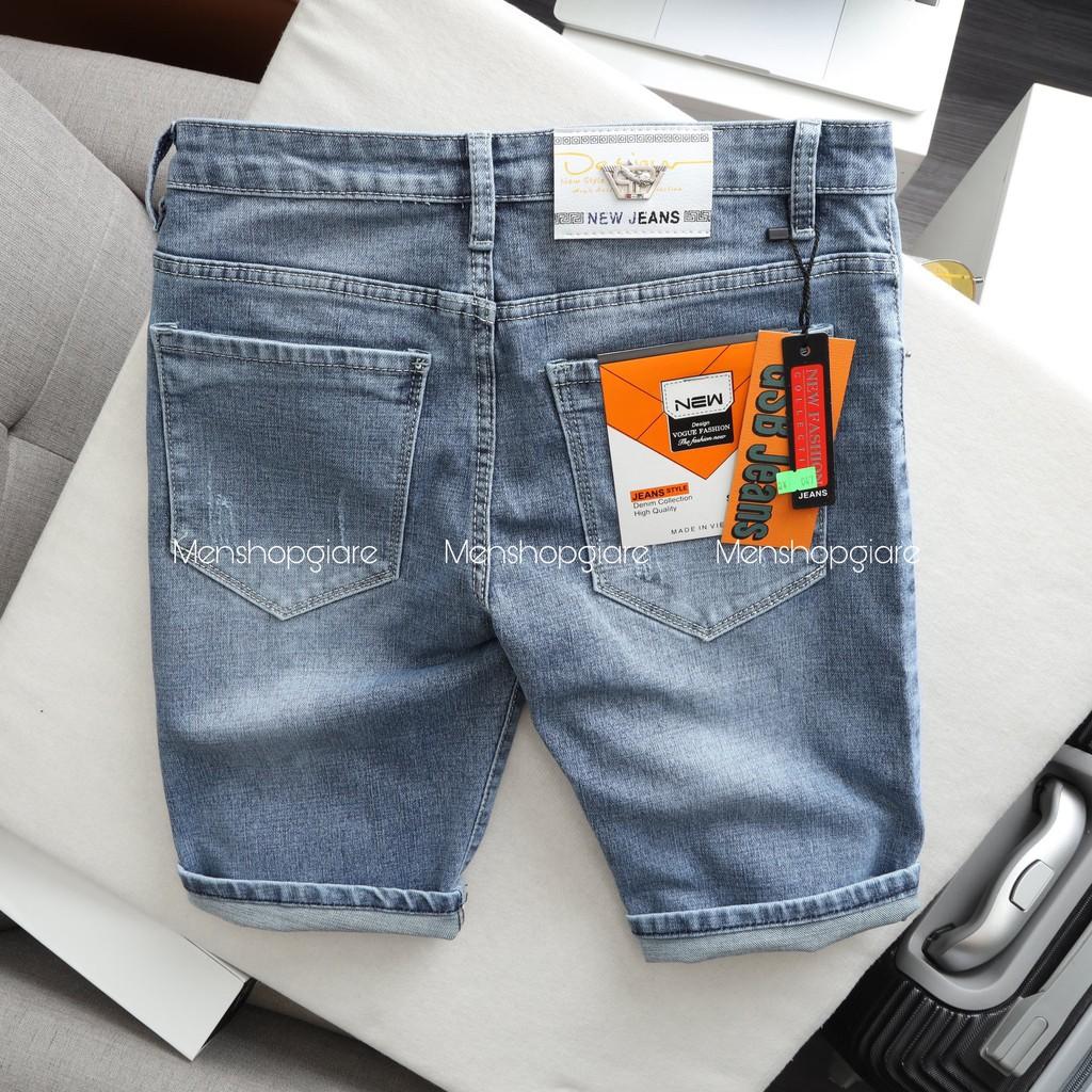 Quần Short Nam VNXK Short Jean Nam Cào Xước Phong Cách Thời Trang