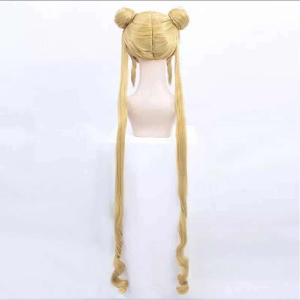 Wig/Tóc giả Sailor Moon hai búi - Thủy thủ mặt trăng màu vàng