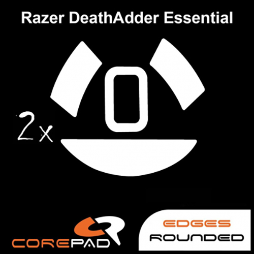 Feet chuột PTFE Corepad Skatez Razer DeathAdder Essentail - 2 Bộ - Hàng Chính Hãng
