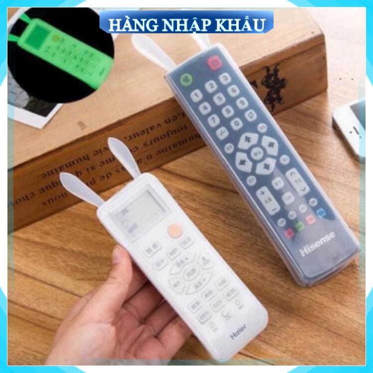 Bộ 2 bọc điều khiển remote tivi máy lạnh bằng chất liệu nhựa silicon dẻo trong suốt