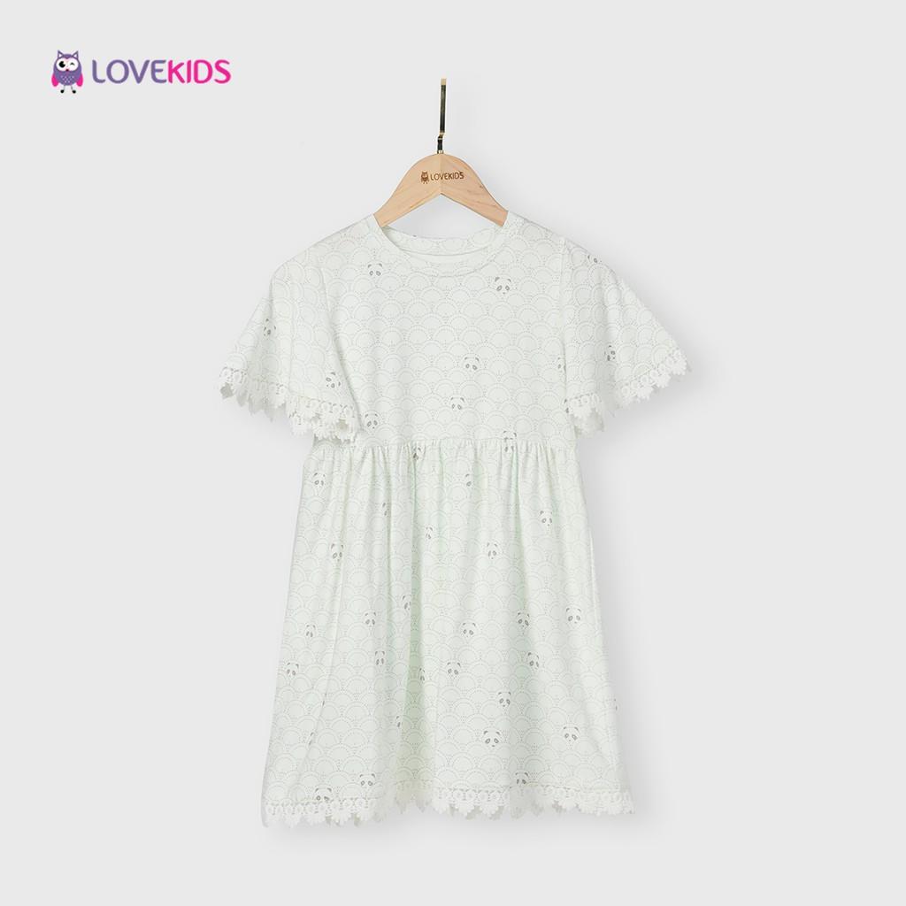 Váy cộc tay cotton art phối ren GMG21DR012 - Lovekids