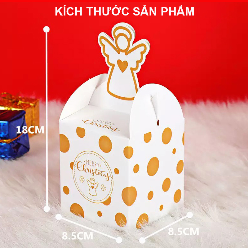 Hộp quà Noel, Hộp quà giấy Giáng Sinh nắp hộp hình 3D nhiều màu sắc tươi sáng đáng yêu – SG011