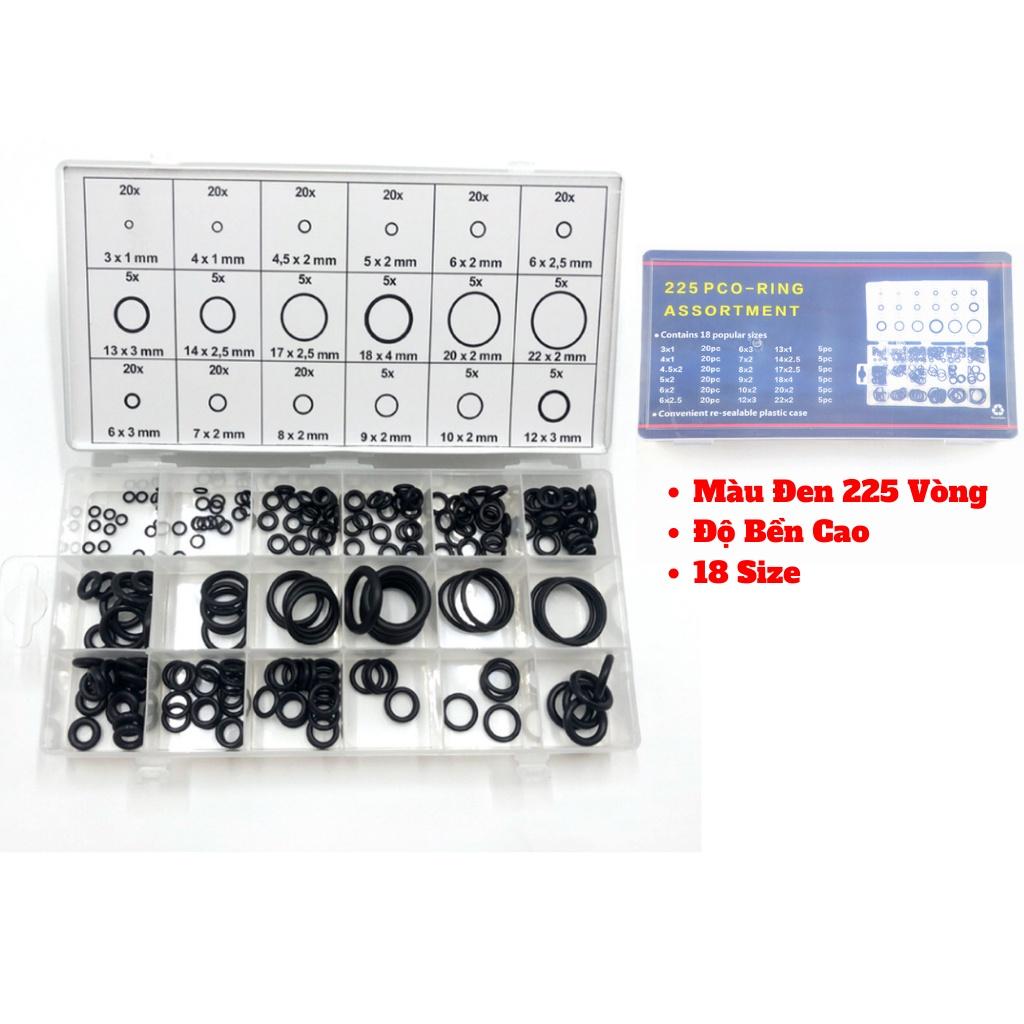 Set 225 Vòng Đệm Cao Su 18 Size Gioăng Cao Su 225P C O-Ring Thay Thế Thiết Bị Máy Móc