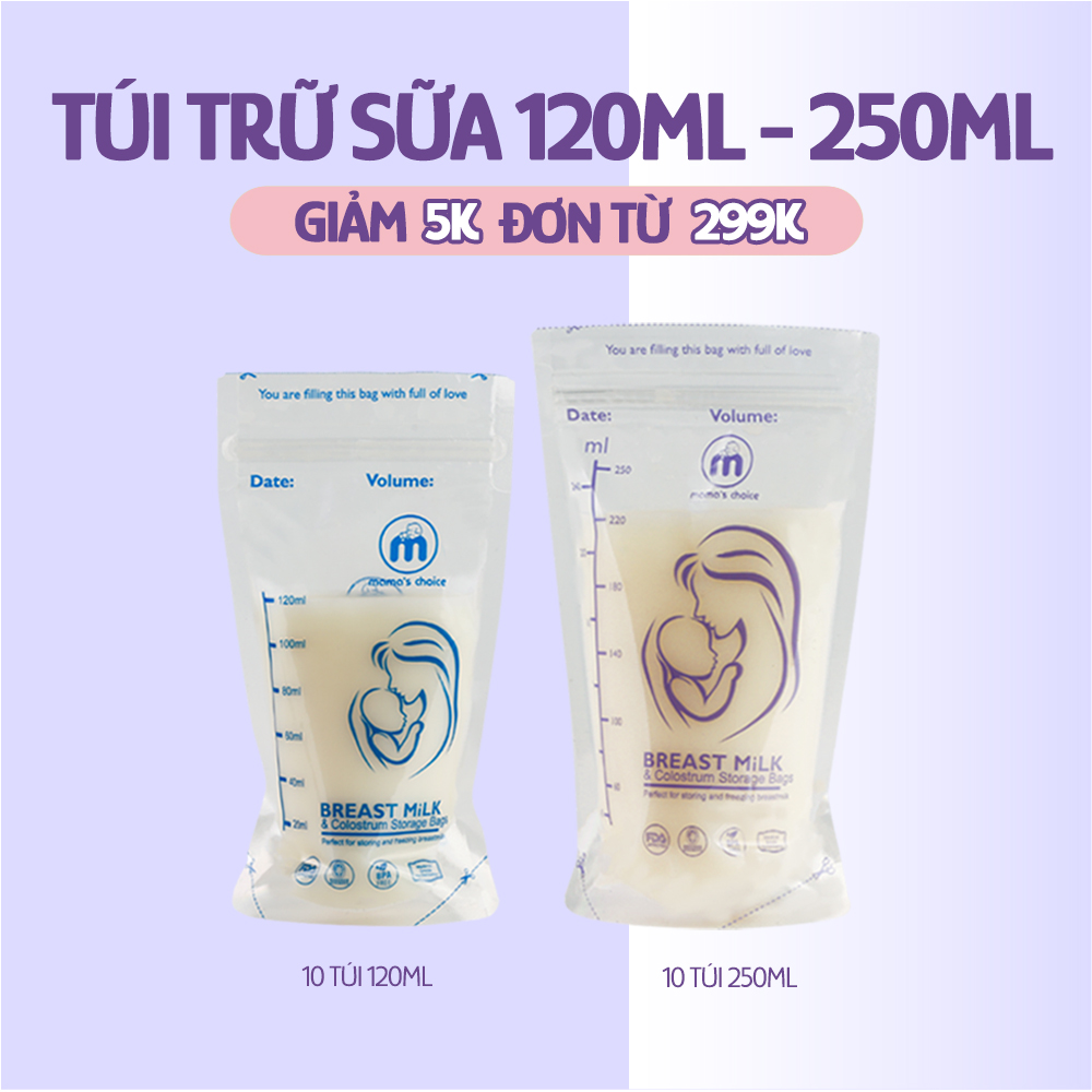 Túi Trữ Sữa Và Bảo Quản Sữa Mẹ Mama’s Choice, Bịch Đựng Sữa Mẹ, Có Khóa Zip Tiện Lợi An Toàn, Lẻ 10 Túi