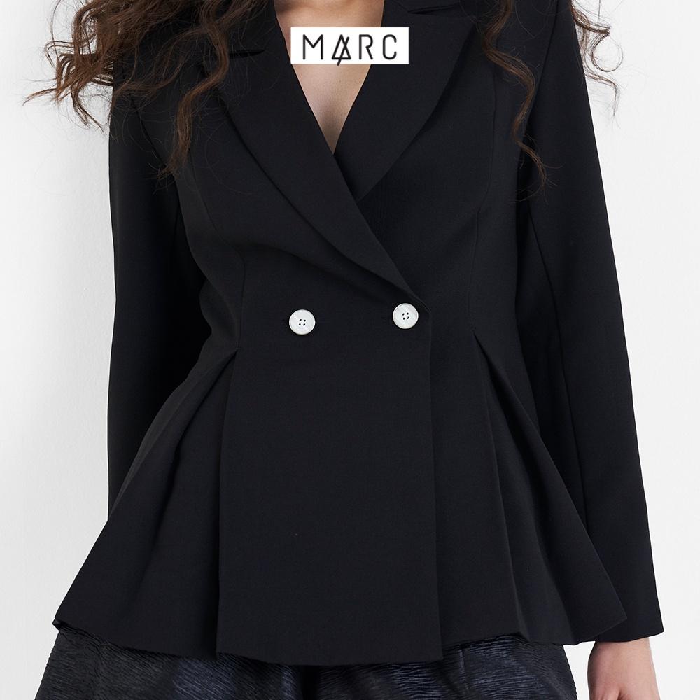 Áo blazer nữ MARC FASHION 2 nút xếp li thân trước FASH101522