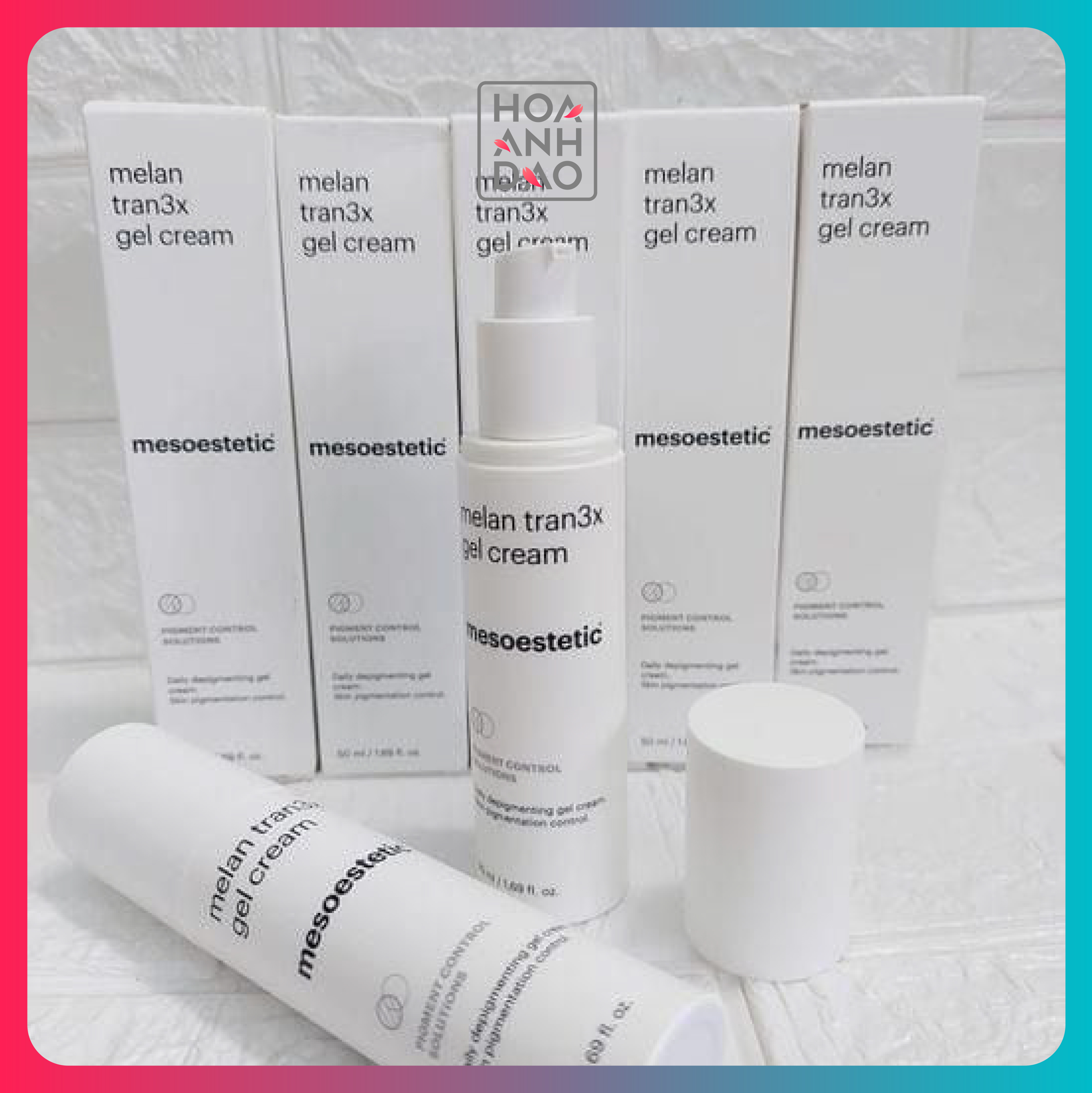 Kem giảm nám và ngăn ngừa hình thành sắc tố da dạng gel Mesoestetic Melan Tran3x Gel Cream