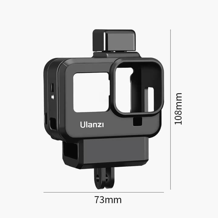 KHUNG VLOG CHO GOPRO 8 CÓ KHE GẮN ADAPTER MIC LED ULANZI G8-9 - HÀNG NHẬP KHẨU