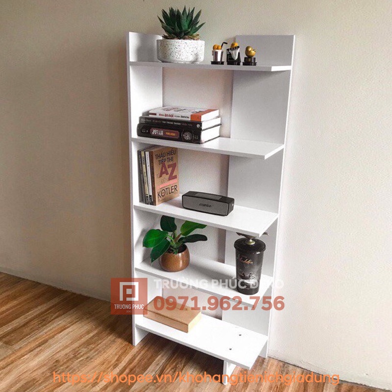 Kệ để góc tường 5 tầng đa năng Trường Phúc DEKO tiện ích làm kệ sách, kệ để đồ trang trí, kệ để chậu cây, kệ trang trí spa
