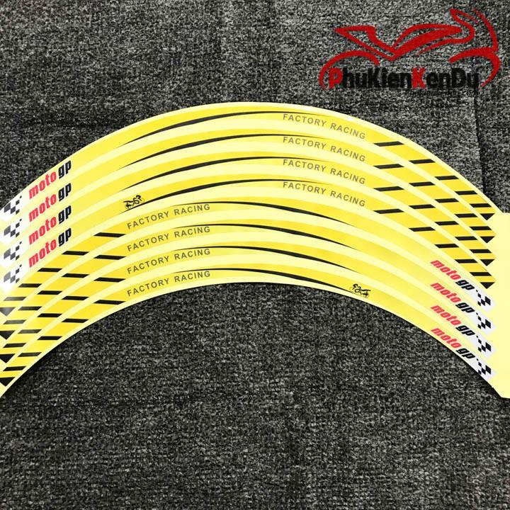 TEM VIỀN MÂM XE MÁY PHẢN QUANG MOTO GP FACTORY RACING