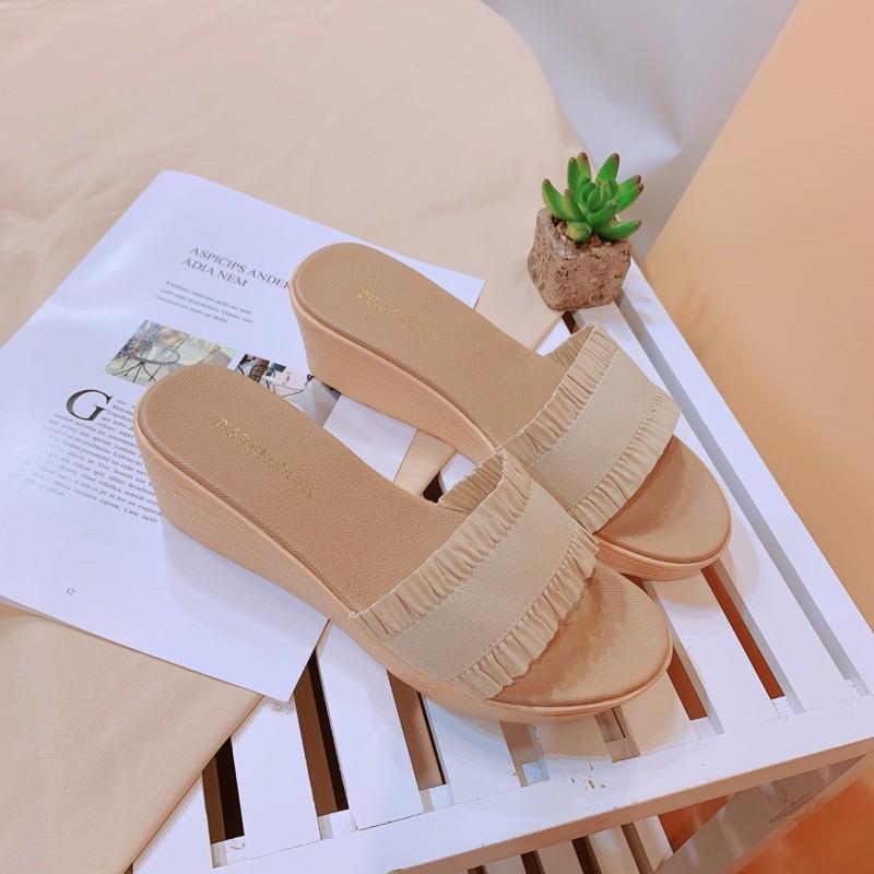 Dép đế xuồng quai ngang bản nhún