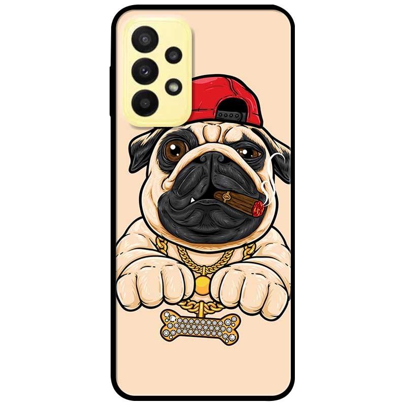 Ốp lưng dành cho Samsung A13 4G mẫu Pulldog Hiphop Nền Vàng