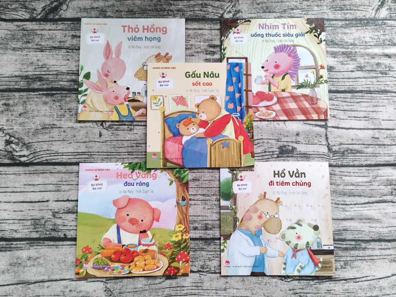 Combo 5 cuốn Bé Khỏe Bé Vui - Không Sợ Bệnh Viện