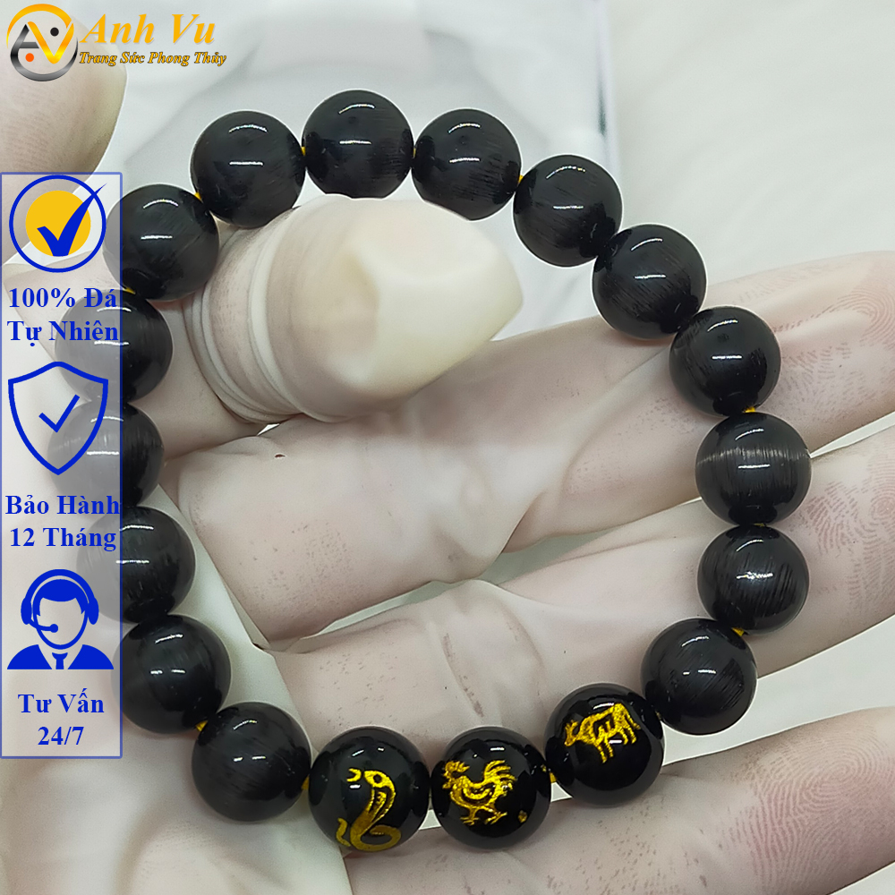 Vòng tam hợp quý nhân tỵ dậu sửu - Vòng tay phong thủy mệnh mộc - May mắn tài lộc