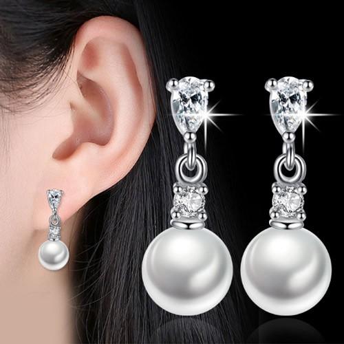 Bông tai ngọc tòng ten đá nhân tạo BHBT77