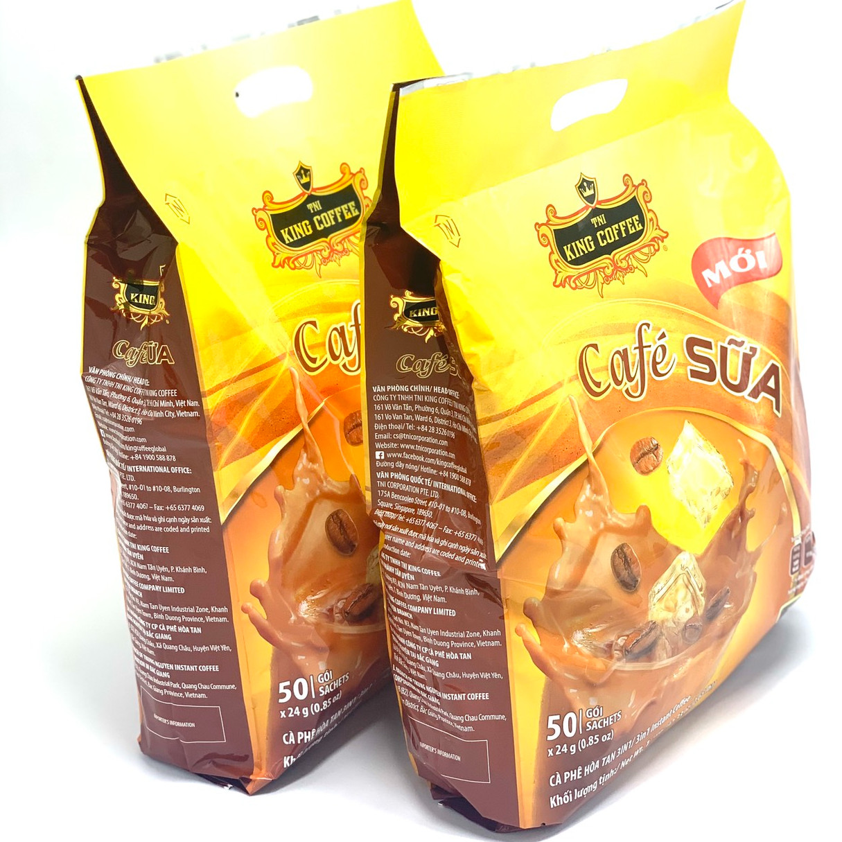 Combo 2 Túi Cà Phê Sữa King Cofffee (50 gói x 24g)