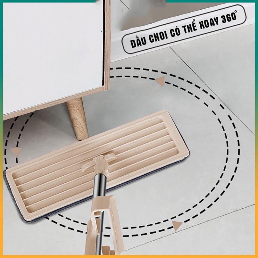 Chổi lau nhà làm sạch đầu xoay,Cây Lau Nhà Tự Vắt Spin Mop Xoay 360 Độ BH 12 tháng