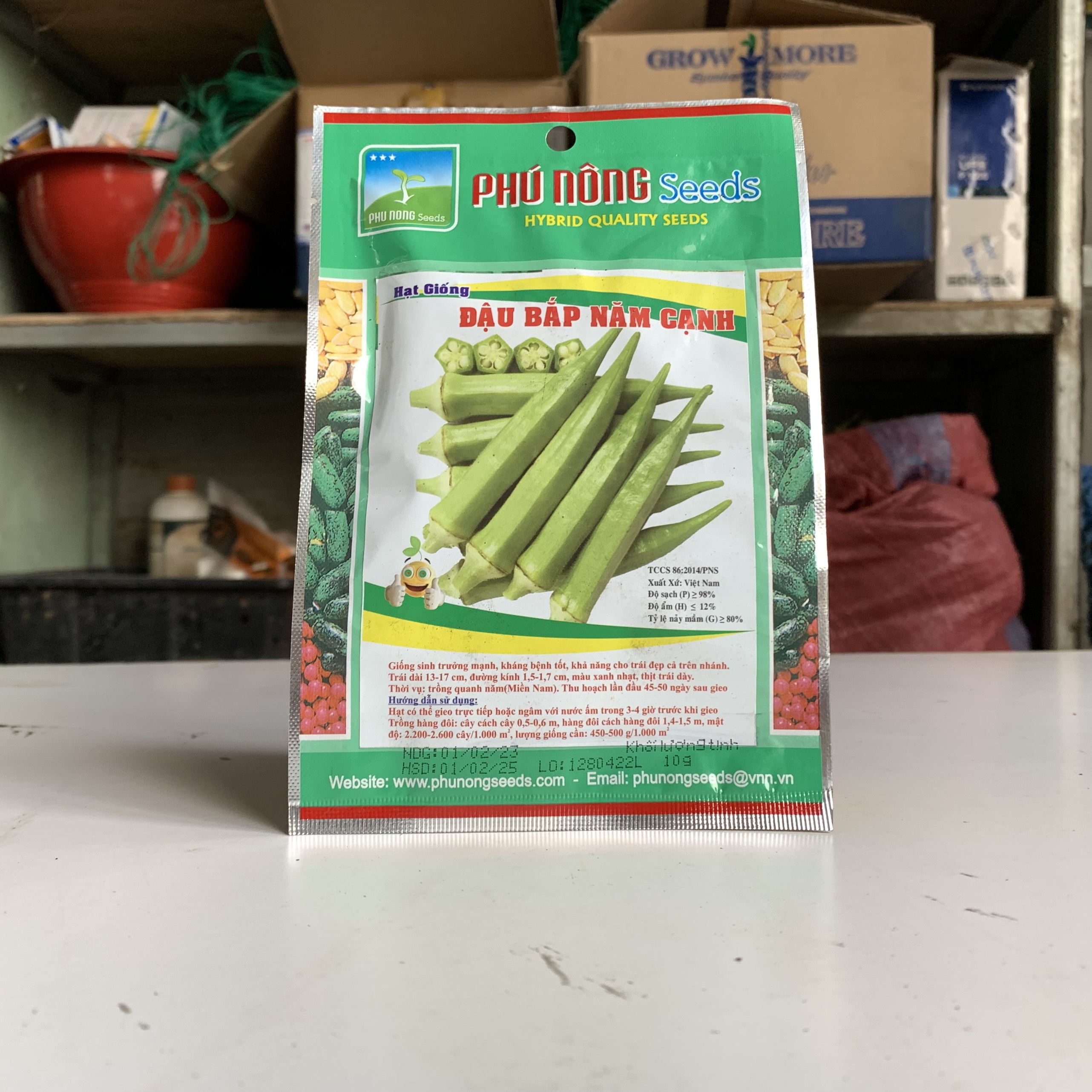 Combo 5-10 gói hạt giống Đậu bắp năm cạnh  kháng bệnh tốt, trồng quanh năm