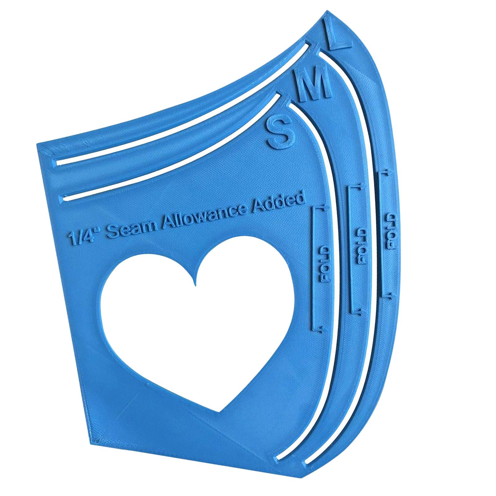 3 In 1 Mask Templates Face Mask Pattern Sewing Templates with Heart Shape