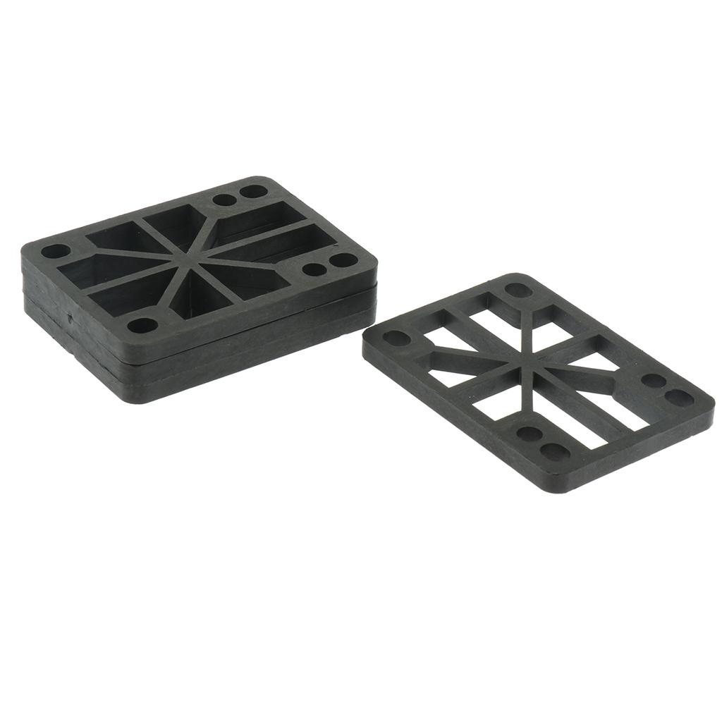 5x4 Pieces Skateboard Longboard Shock Pads Risers 0.6cm Or 0.8cm Black 6mm