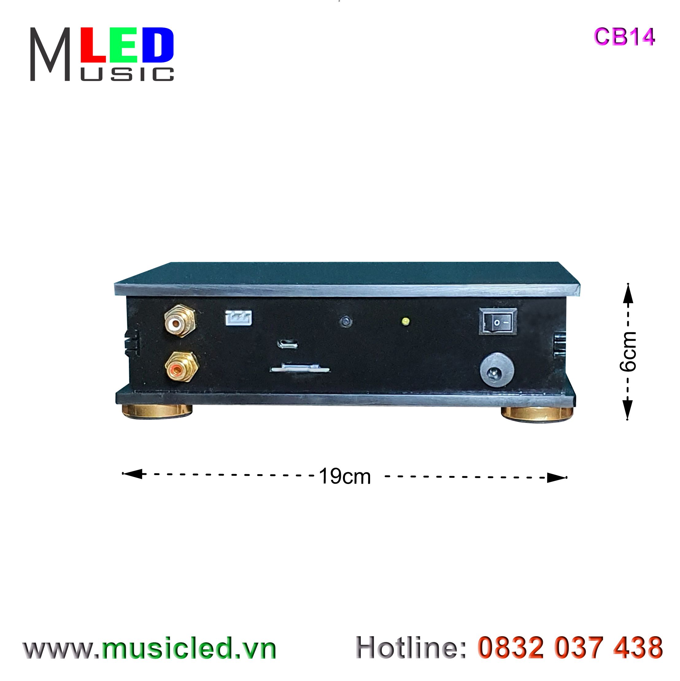 Hộp điều khiển dàn đèn Music LED nháy theo tần số nhạc 14 cột (CB14)