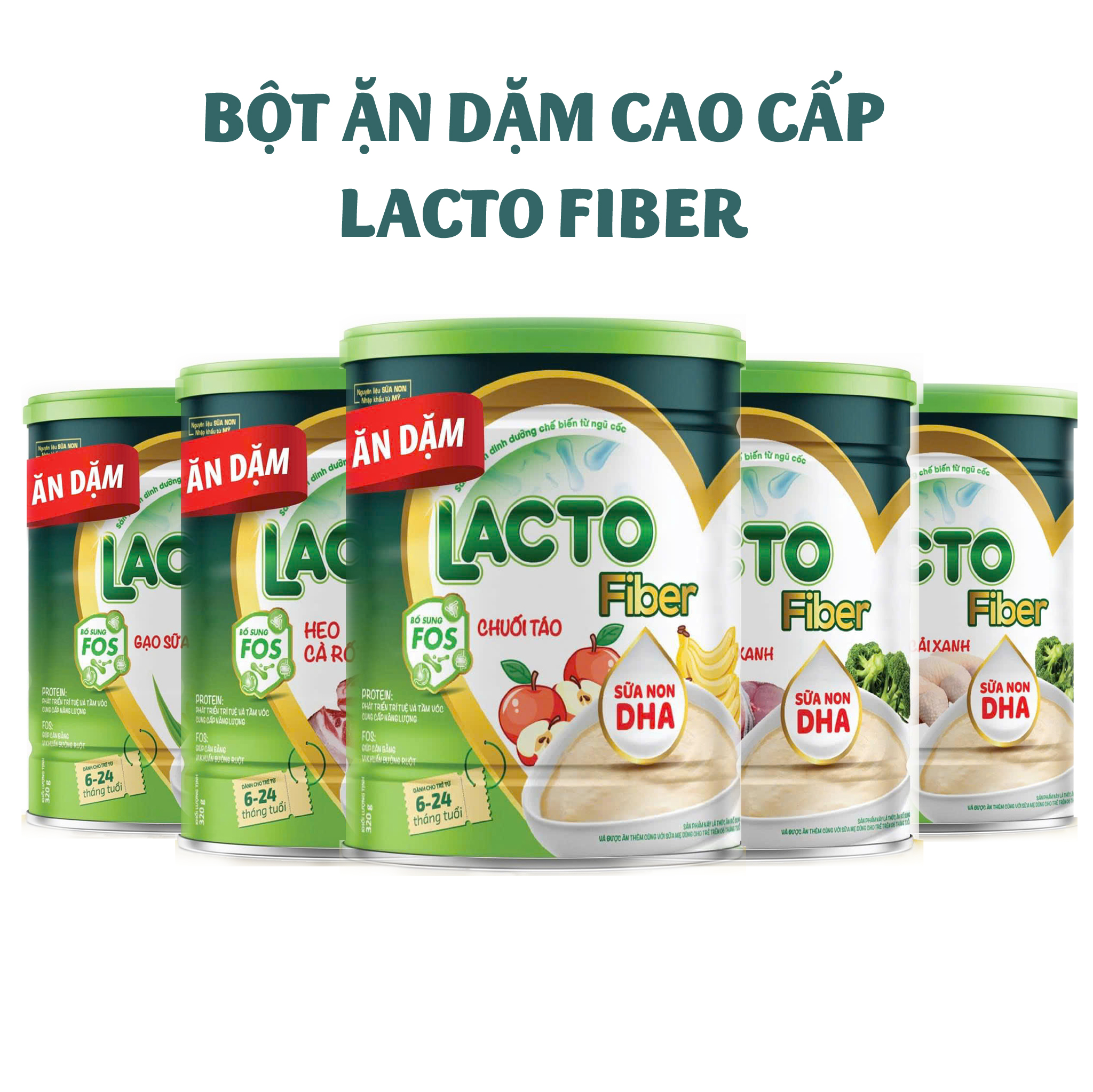 Bột Ăn Dặm Cao Cấp Lacto Fiber 320g