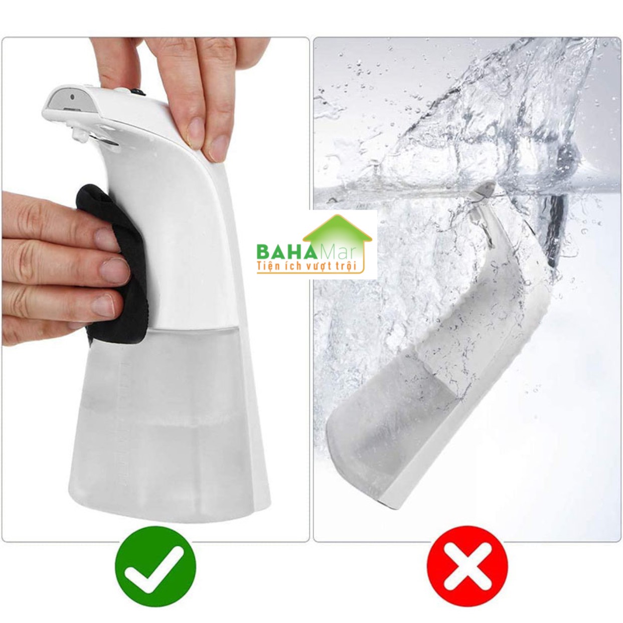 BÌNH CẢM ỨNG TỰ ĐỘNG PHUN CỒN HOẶC NƯỚC RỬA TAY KHỬ KHUẨN "BAHAMAR" Tự động phun xịt cồn để sử dụng mà không cần tiếp xúc