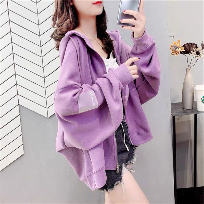 ÁO KHOÁC PHỐI HIỆU TAY THỜI TRANG HOODIE CÓ DÂY KÉO