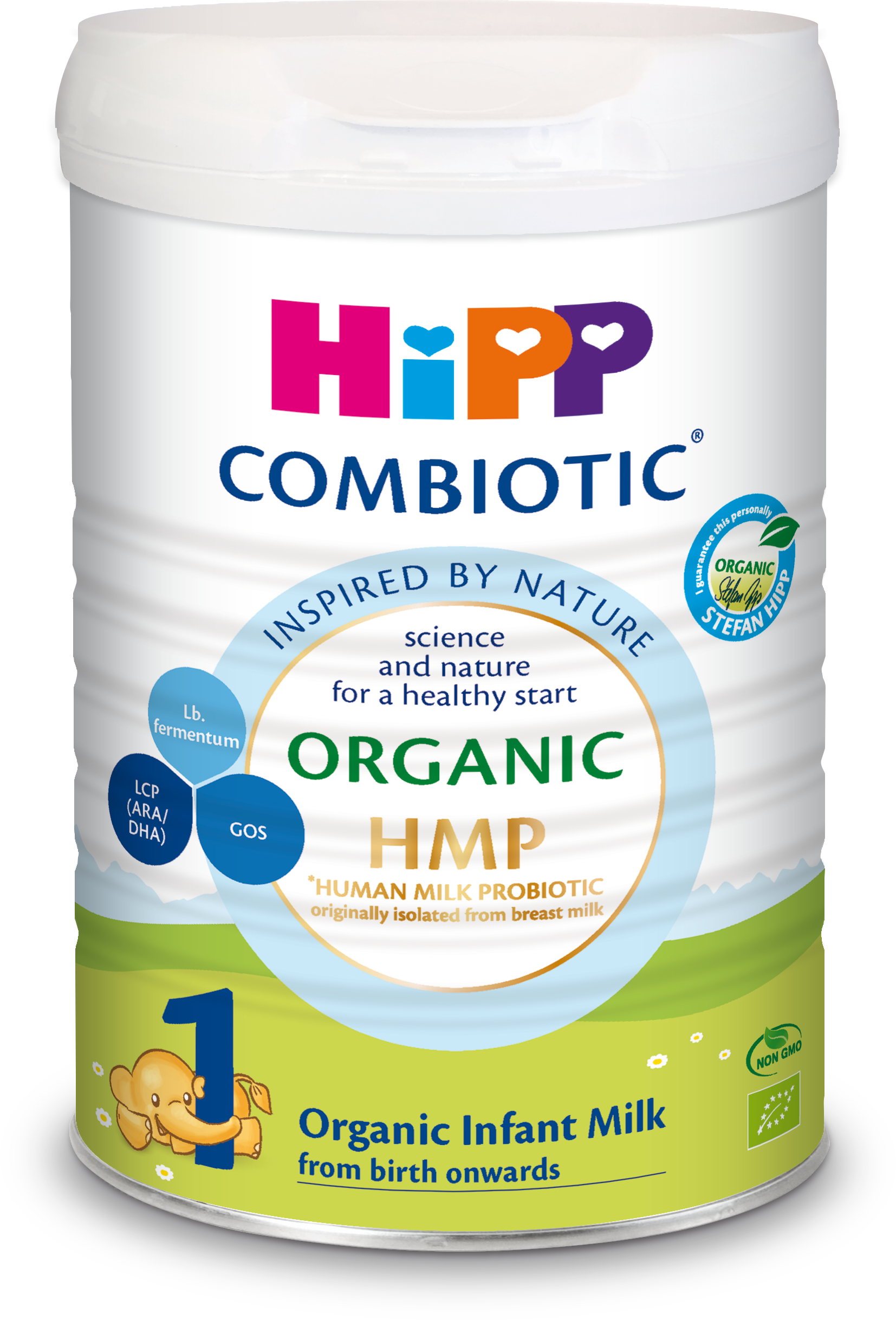 Combo 2 lon Sữa bột Hipp số 1 Organic Combiotic HMP 800gr Mẫu Mới tách tem tặng gối thoáng khí Fralin