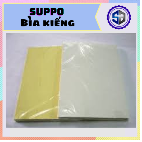 Giấy decal a4 đế vàng A4 - đề can bóc dính in tem , đơn hàng , phiếu giao hàng