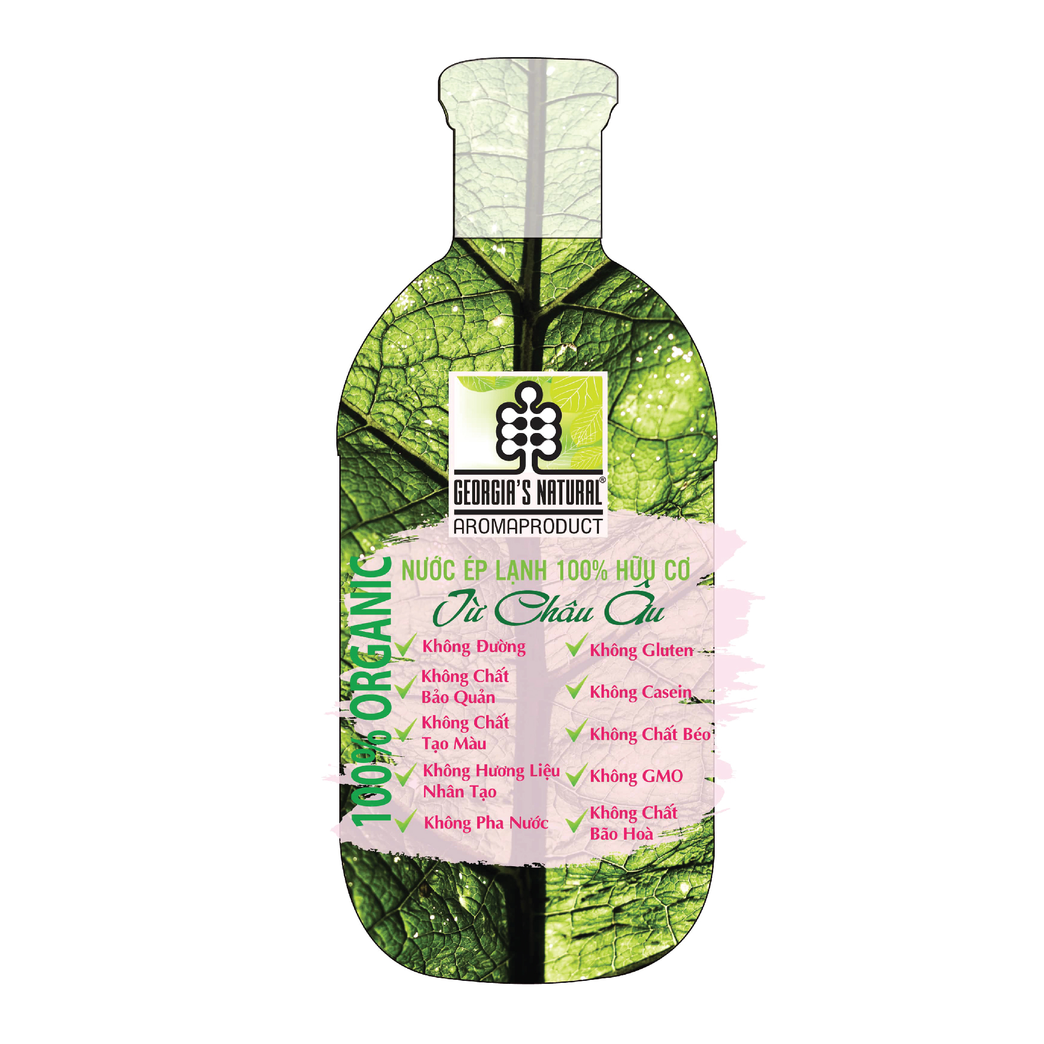 Nước Ép 100% Hữu Cơ Lựu Tự Nhiên Pomegranate Juice - Georgia's Natural - 300ml