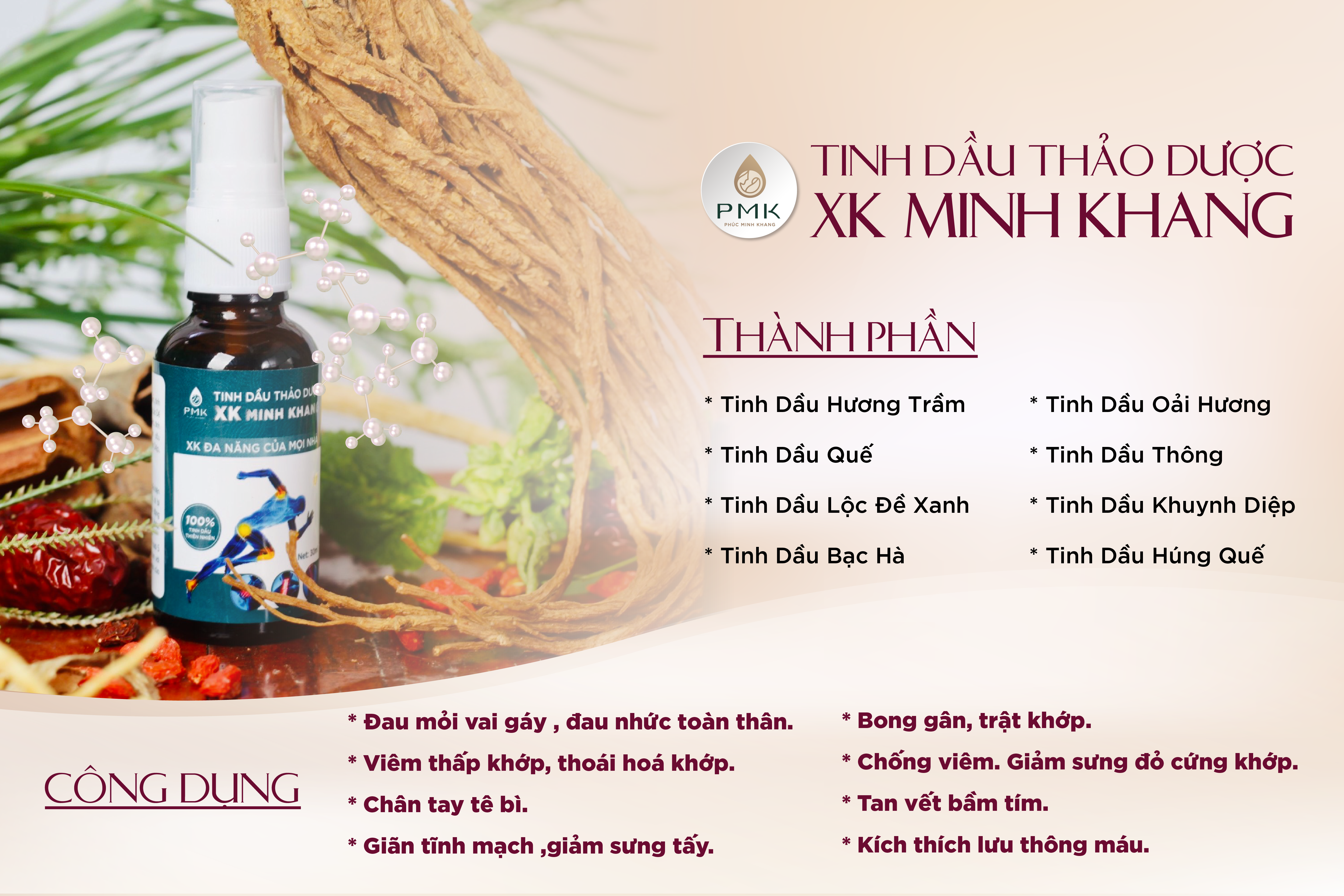 Hình ảnh Tinh Dầu Thảo Dược Xương Khớp Minh Khang