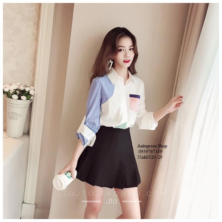 31nh0320-SƠ MI PHỐI KIỂU CÁ TÍNH s-6xl