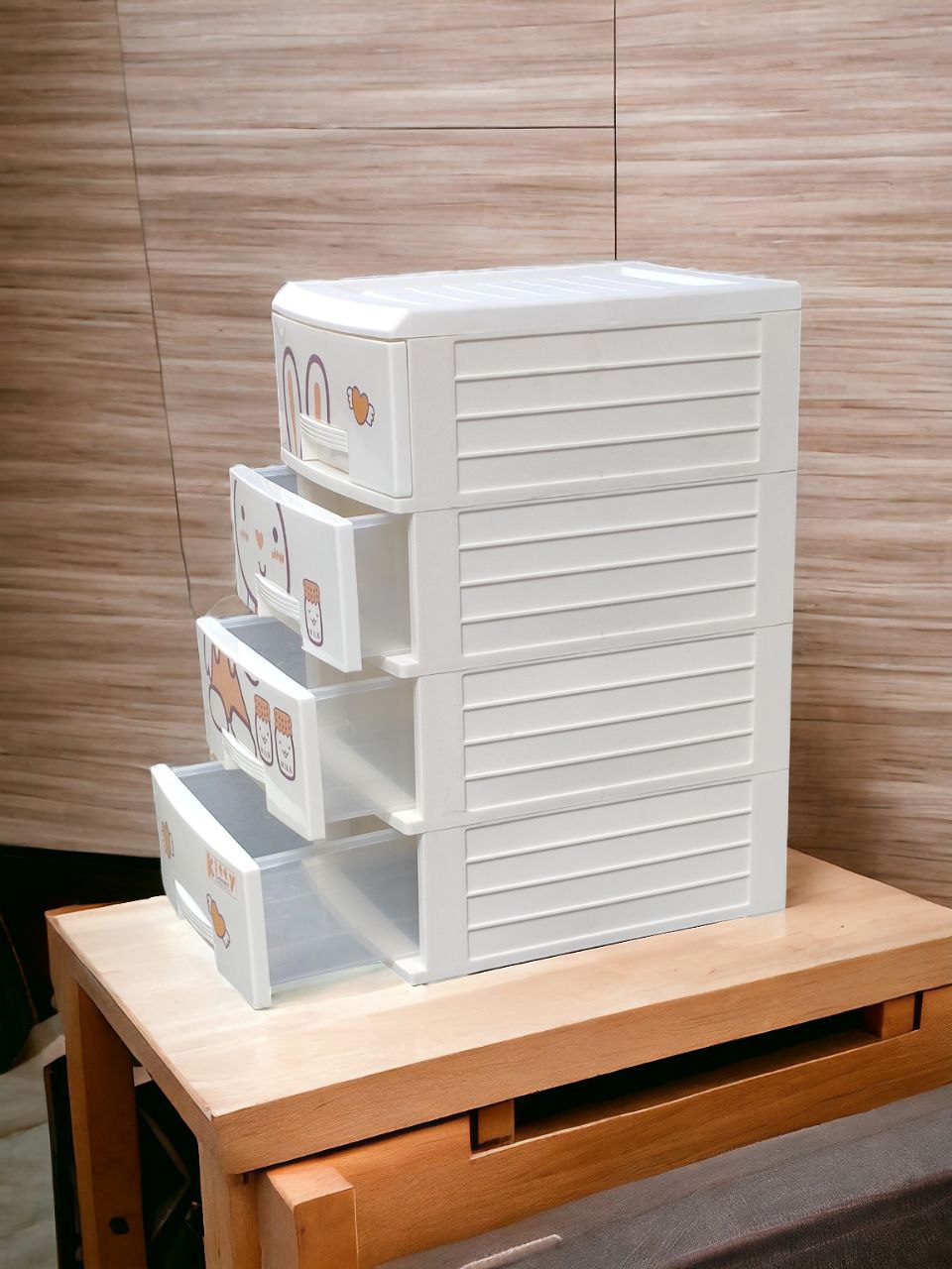 TỦ NHỰA 4 TẦNG KIT TY ĐỰNG ĐỒ ĐA NĂNG MÀU TRẮNG