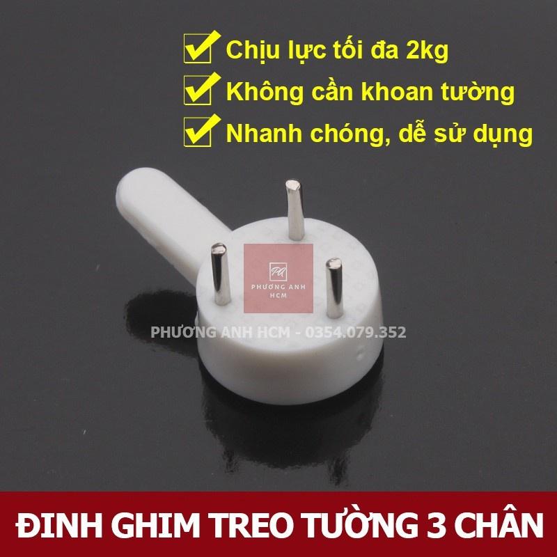 Đinh Ghim Tường 3 Chân , 4 Chân Treo Ảnh, Treo Đồ - Móc Treo Đồ Không Cần Khoan