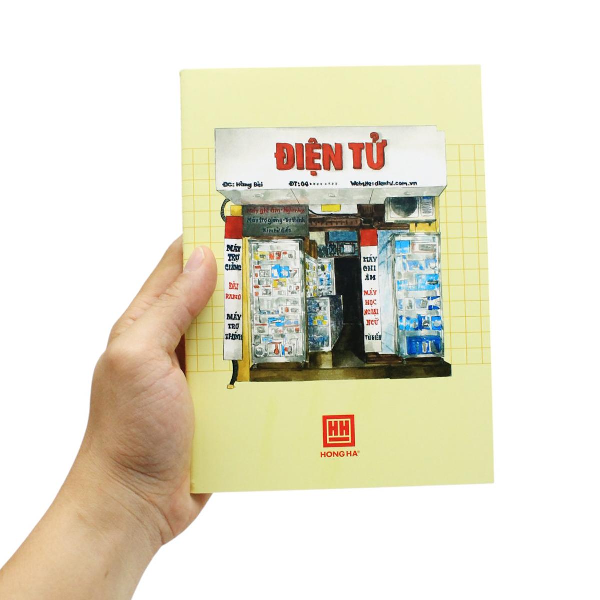 Sổ May Gáy Góc Phố A5 - Kẻ Ô Vuông - 120 Trang 70gsm - Hồng Hà 4650 (Mẫu Bìa Giao Ngẫu Nhiên)