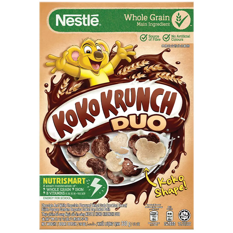 Ngũ cốc ăn sáng Koko Krunch Duo (Hộp 330g) [Tặng 1 tập tô màu thần kỳ]