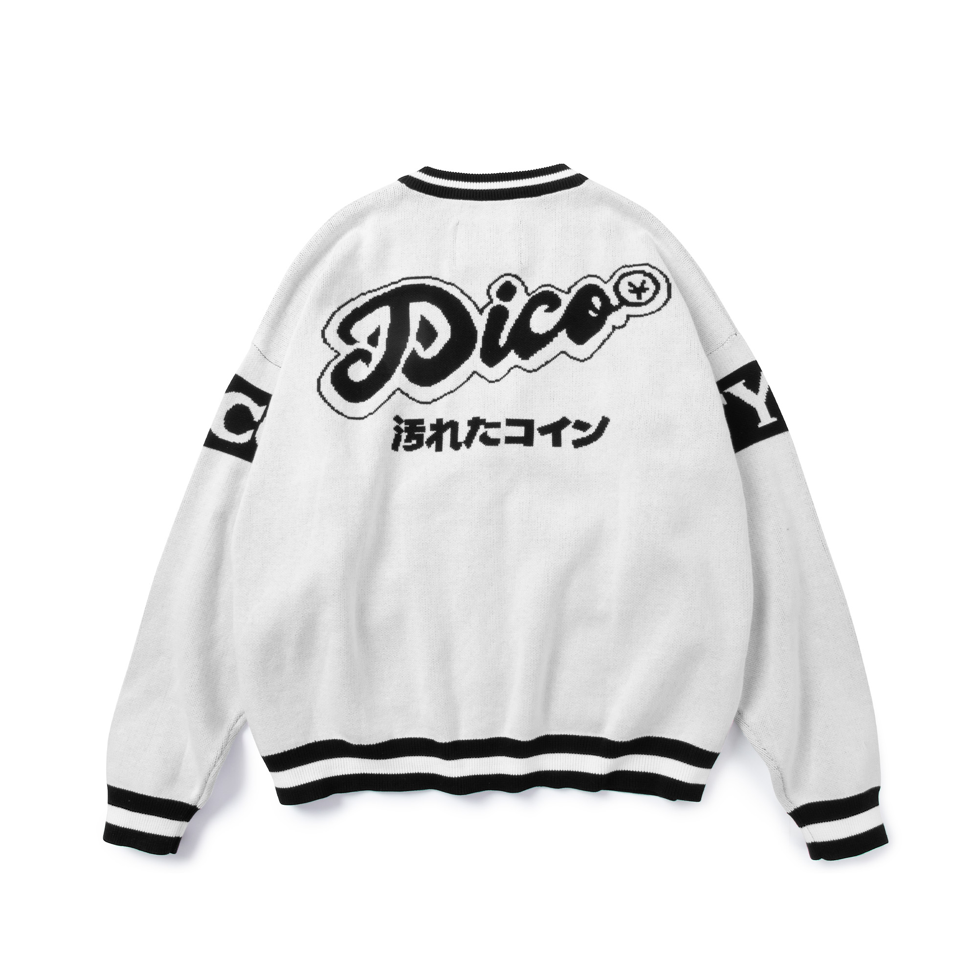 Áo Khoác DirtyCoins JP Knit Cardigan - White