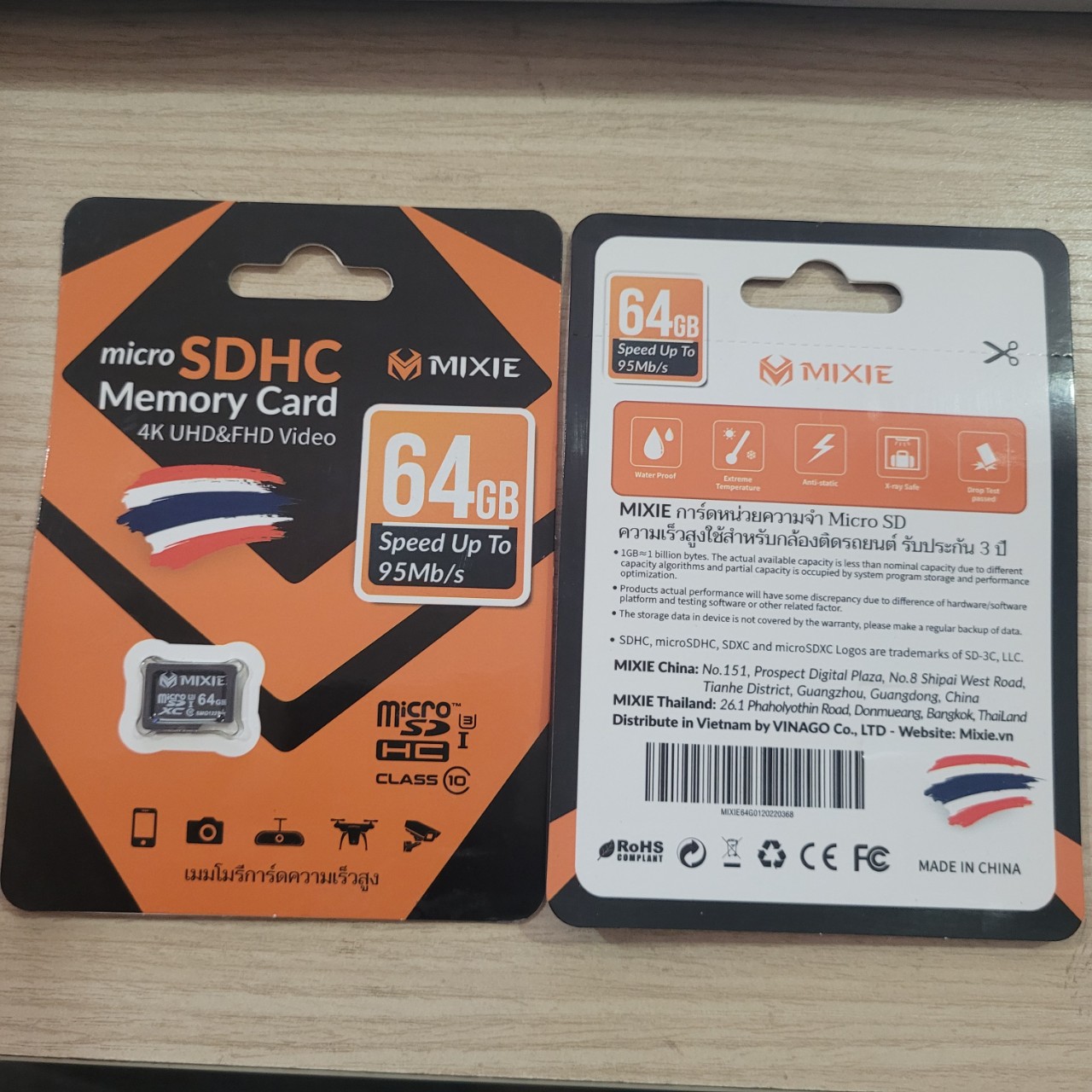 Thẻ nhớ 64gb MIXIE MicroSD Class10 U3. Hàng Chính Hãng.