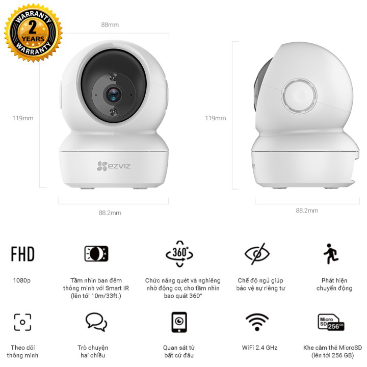 Hình ảnh Camera IP Wifi Trong Nhà EZVIZ C6N 1080p - Hàng Chính Hãng