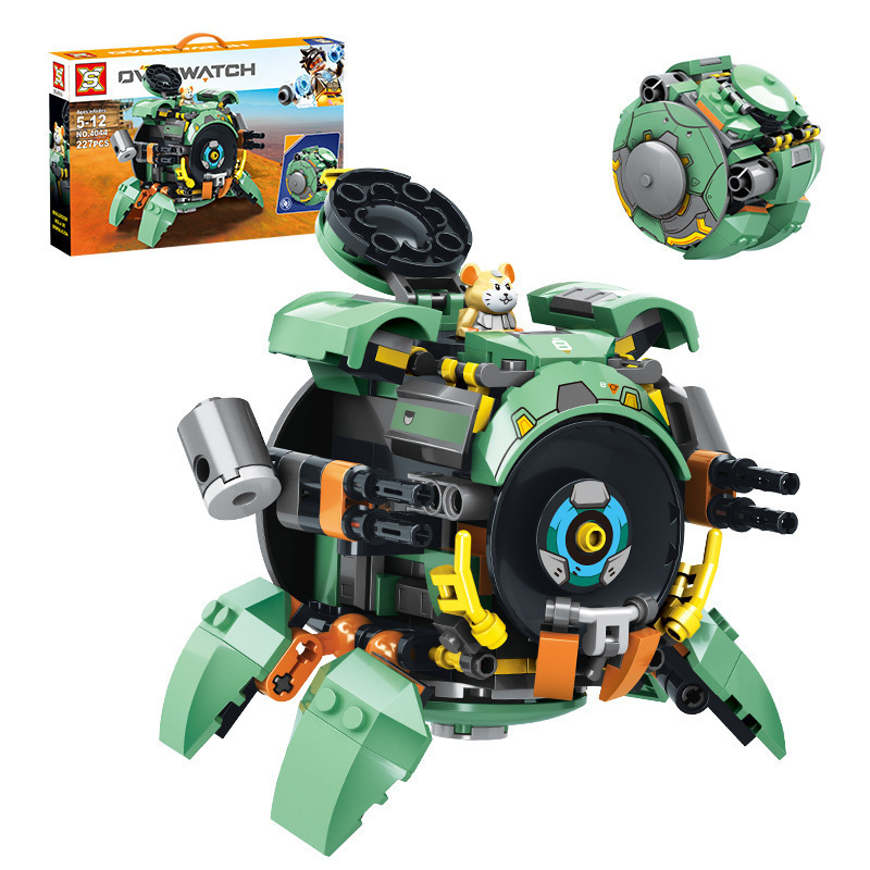 Đồ Chơi Lắp Ghép Xếp Hình Mô Hình Robot Mech OVERWATCH Wreaking Ball 12in1 Với 200+ Mảnh Ghép