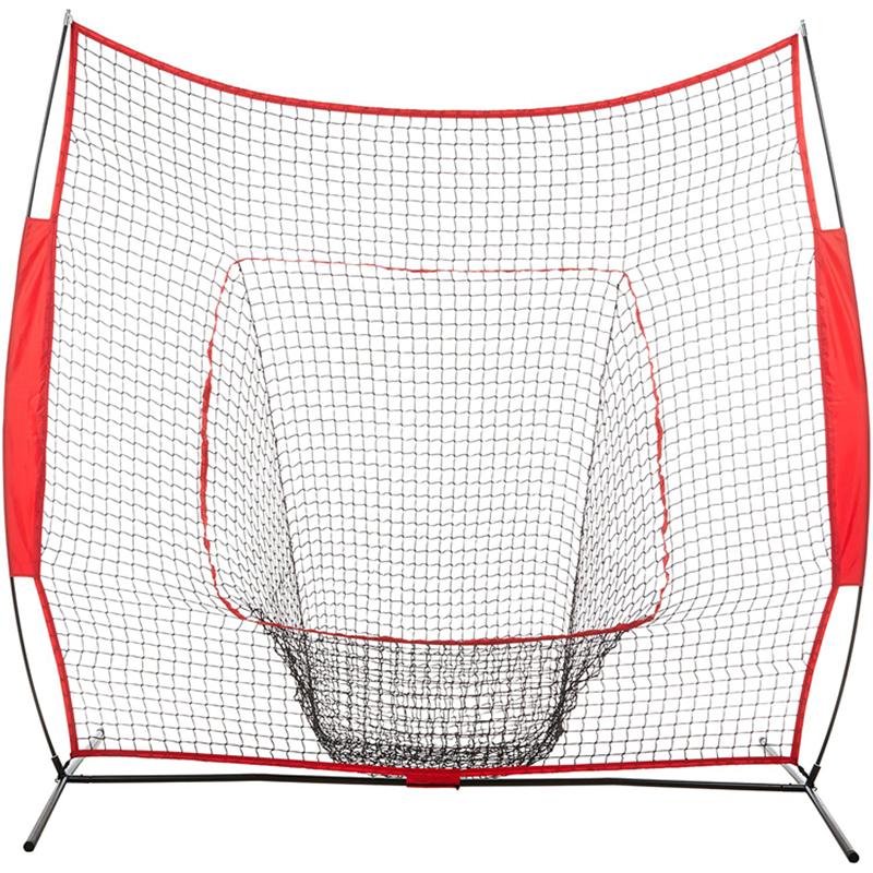 7x7 ft bóng chày bóng mềm Mạng lưới bóng với khung đánh bóng đánh bắt bắt bóng sau khi đào tạo thiết bị hỗ trợ AIDS Khu vực tấn công: Đặt kích thước: 7x7 ft