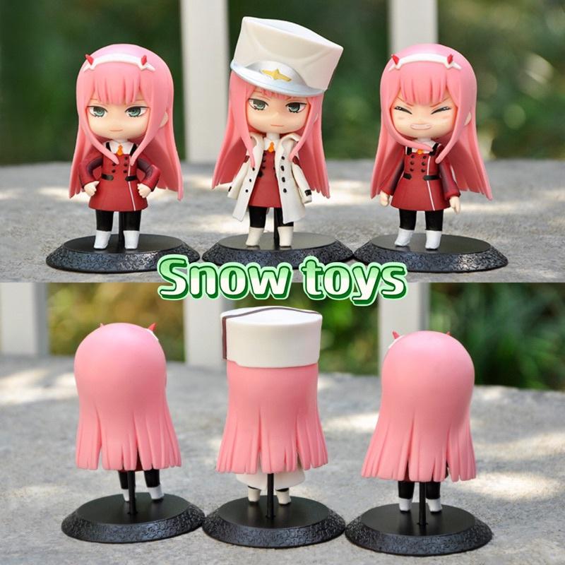 Mô hình Zero Two tóc hồng dễ thương Darling in the Franxx bền màu nhựa an toàn trang trí trưng bày - Cao 9~10cm